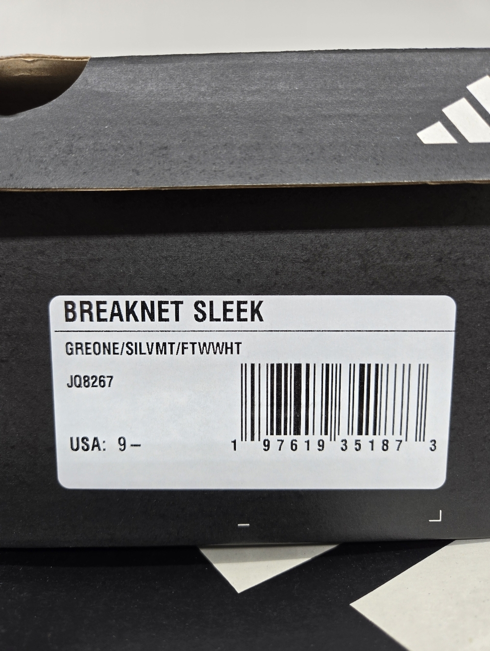 adidas Women's Breaknet Sleek JQ8267 Grey Silver Metallic Shoes Size 9.5 - Picture 8 of 8